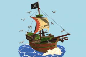 Pirate Ship pirate-ship, galleon, boat, sailboat, greek, pirate, ship, watercraft, vessel, wooden, maritime, cartoon